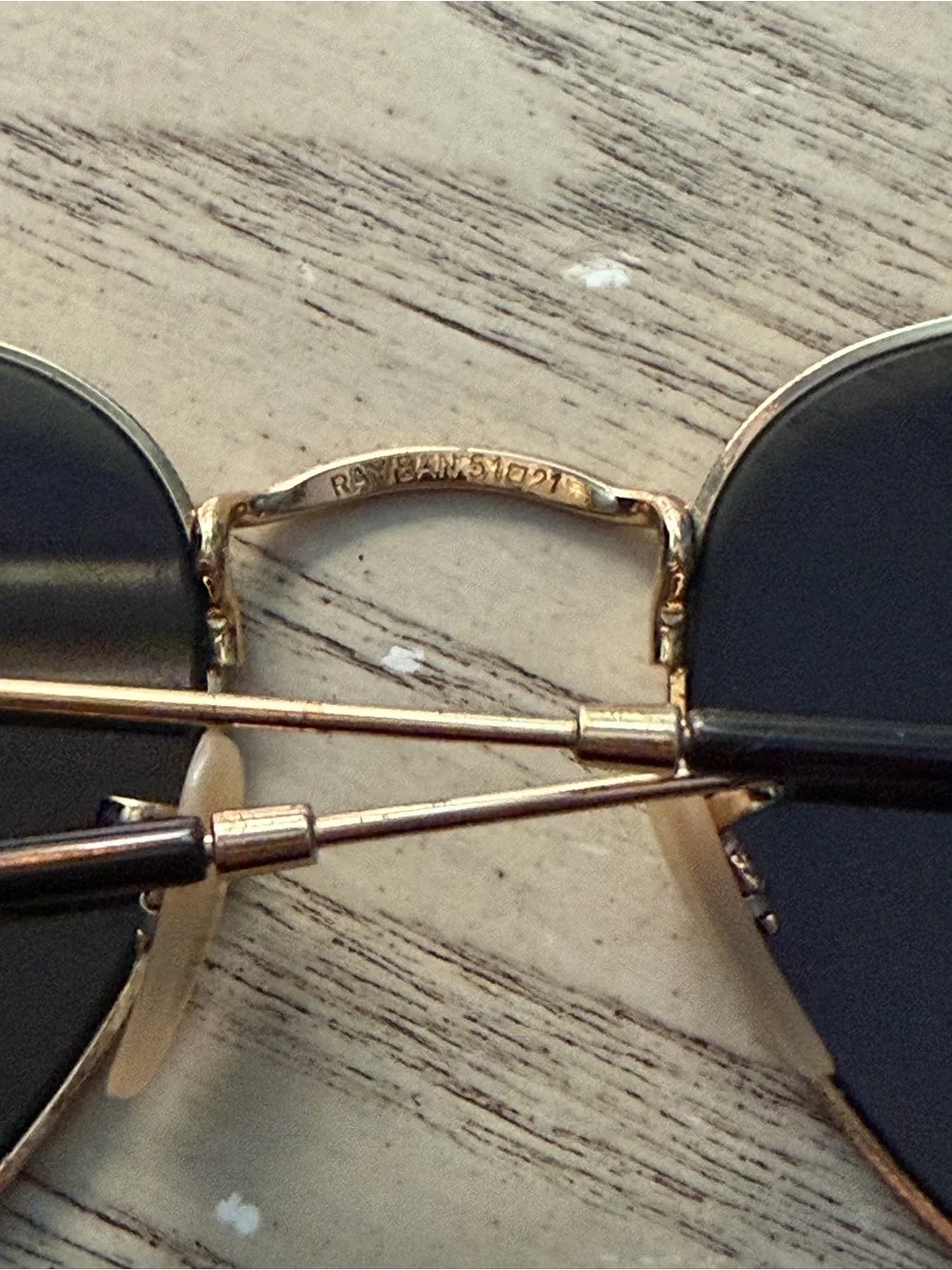 Ray-Ba Gold Frame Sunglasses
